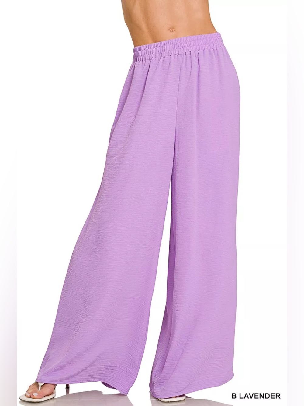 Zenana Woven Airflow Twisted Top & Wide Leg Pants Set - Picture 9 of 16